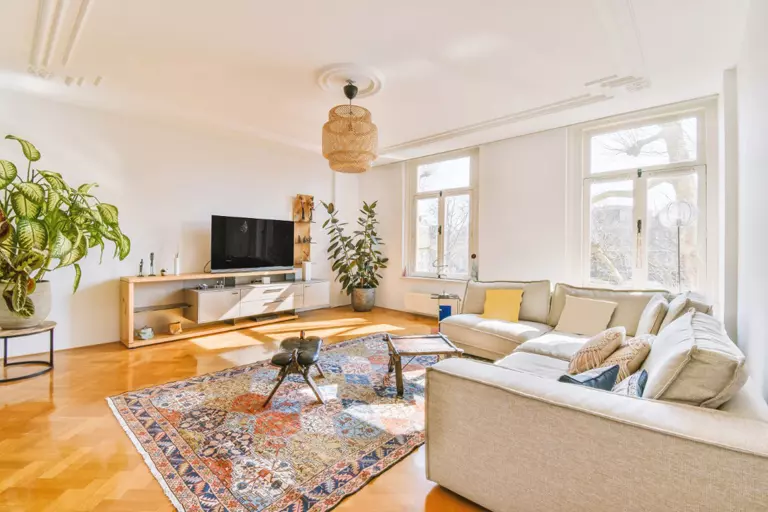Bright and clean modern living room after professional residential cleaning in Perth by NewTouch Cleaning